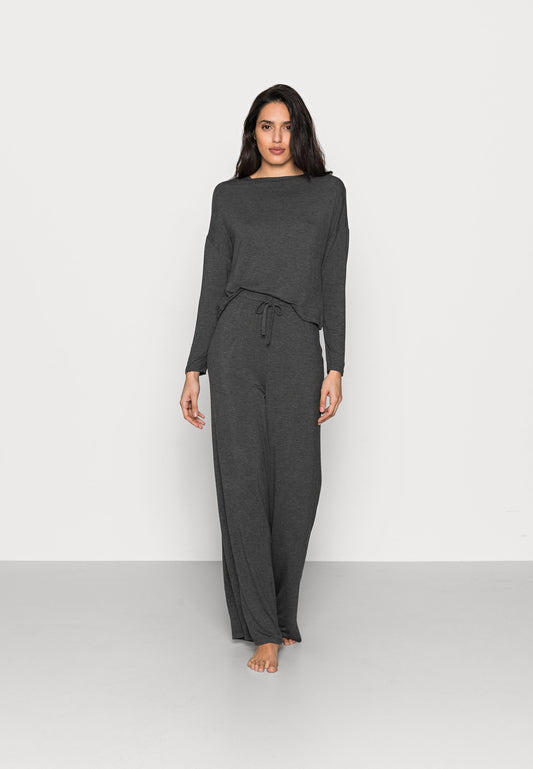 Anna Field WIDE LEG - Pyjama Set - Dark Grey