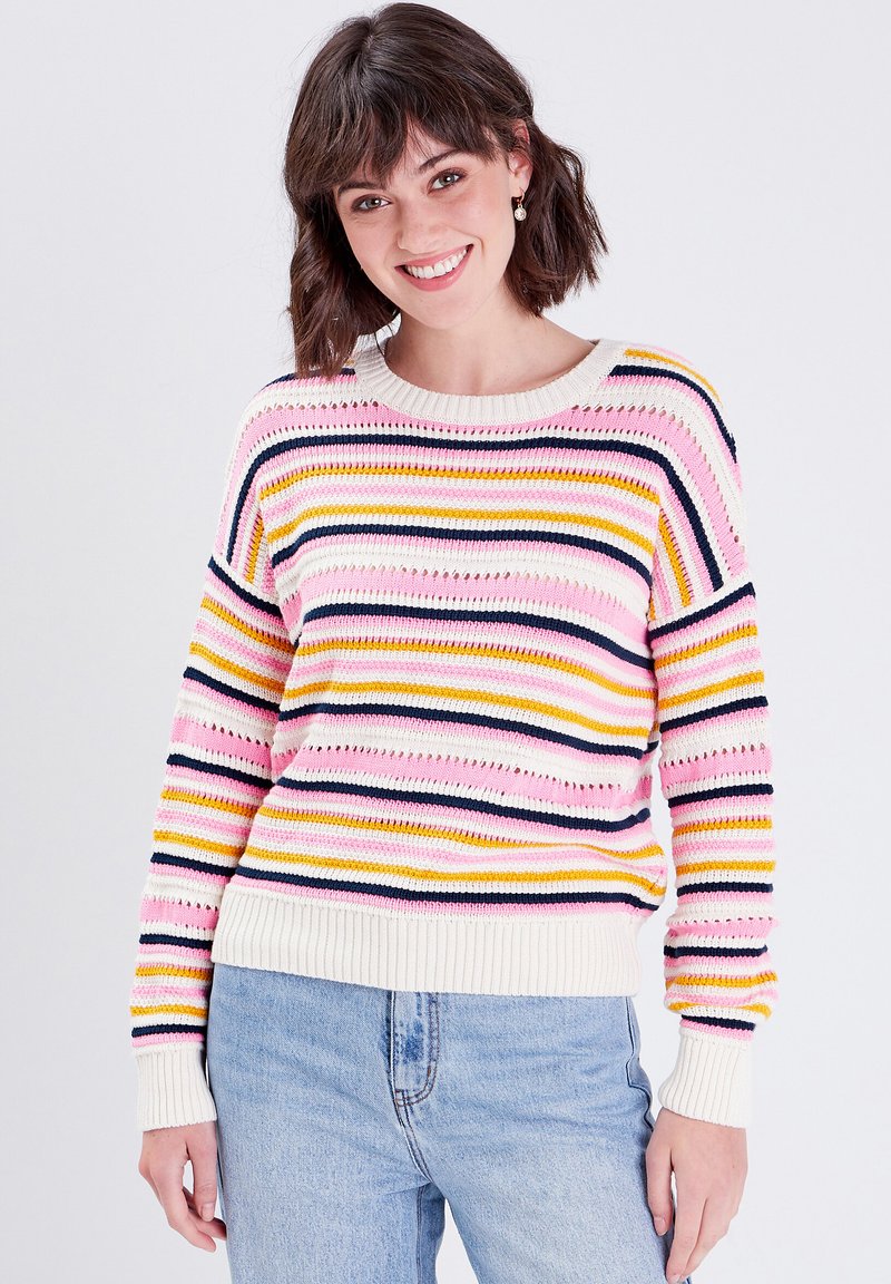 MIT RUNDHALSAUSSCHNITT - Strickpullover - Rose Vif