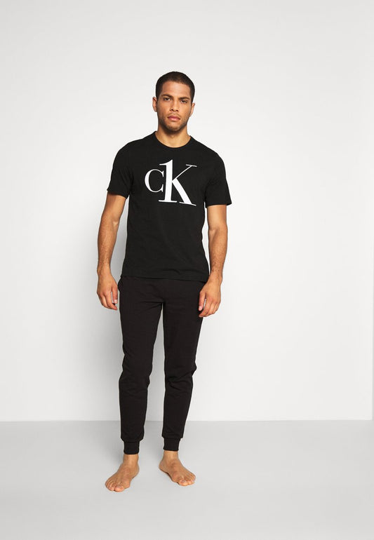 CALVIN KLEIN UNDERWEAR GRAPHIC TEES CREW NECK - Nachtwäsche Shirt - Black
