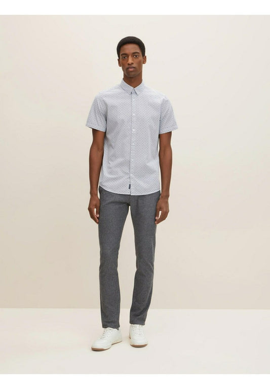 Tom Tailor Hemd - Navy Design On Light Structure