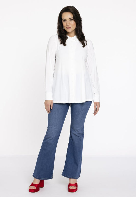 WITH LONG SLEEVES - Hemdbluse - White