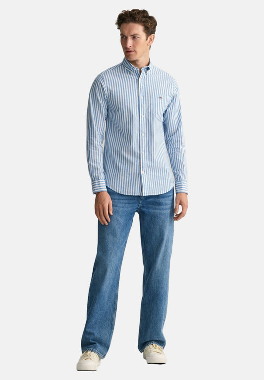 Gant REG STRIPE - Hemd - Blue