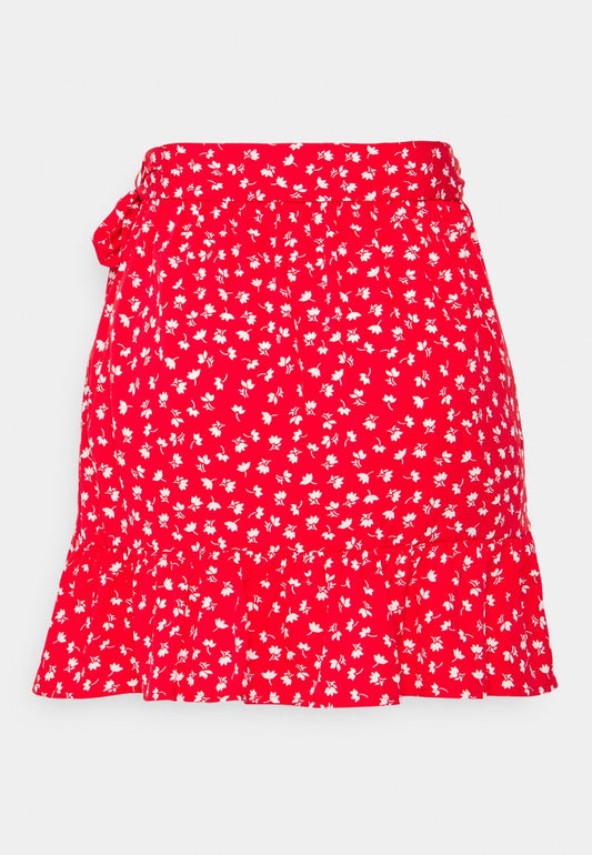 ONLY Petite ONLOLIVIA WRAP SKIRT - Wickelrock - Mars Red