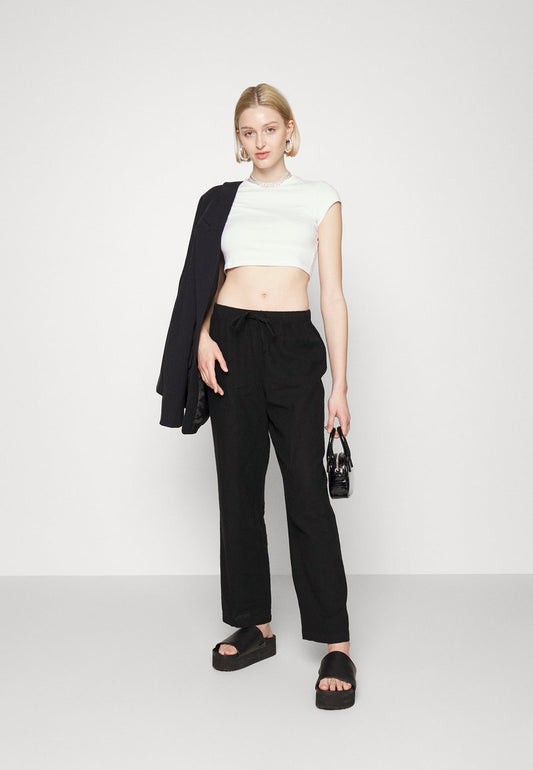 Monki VIVVI TROUSERS - Stoffhose - Black