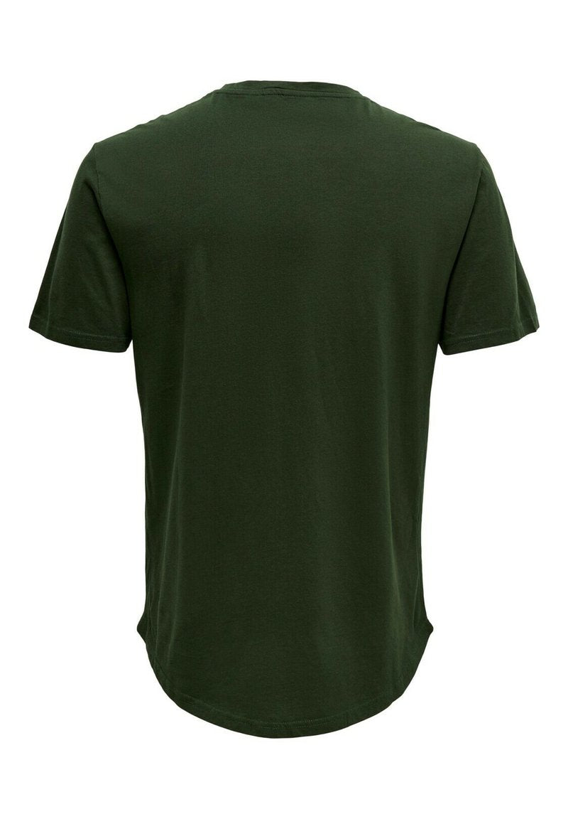 Only & Sons KURZARM ONSMATT - T-Shirt Basic - Dunkelgrün