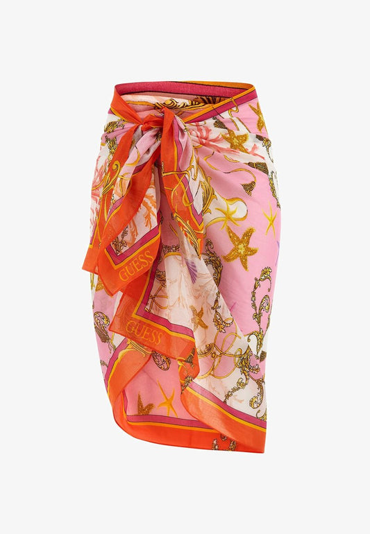 Guess MIT ALLOVER PRINT - Strandaccessoire - Mehrfarbe Rose