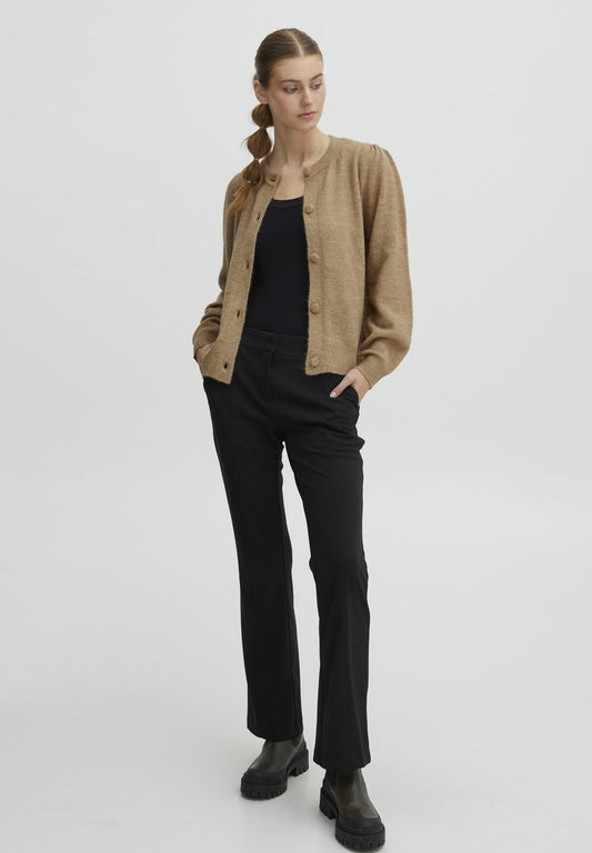 ICHI IHKAMARA CA - Strickjacke - Mottled Beige