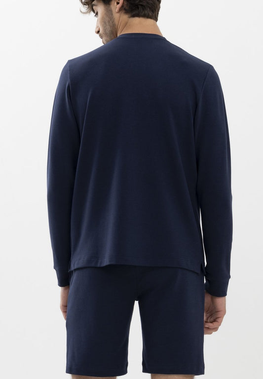 MEY LONGSLEEVE - Nachtwäsche Shirt - Yacht Blue