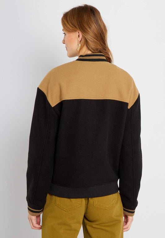VARSITY-STYLE - Bomberjacke - Black Caml