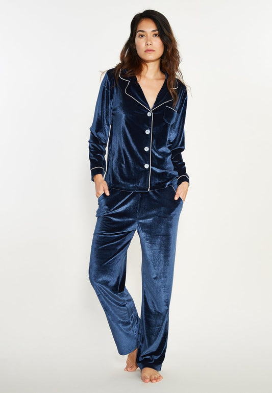 JANET - Nachtwäsche Shirt - Blue