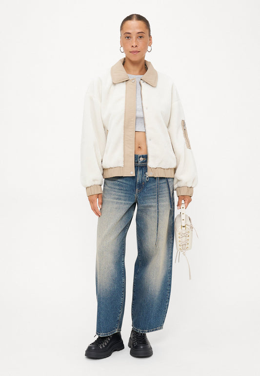 ONLY Petite ONLSIENA MIX JACKET LIFE - Winter Jacket - Cloud Dancer/silver Mink