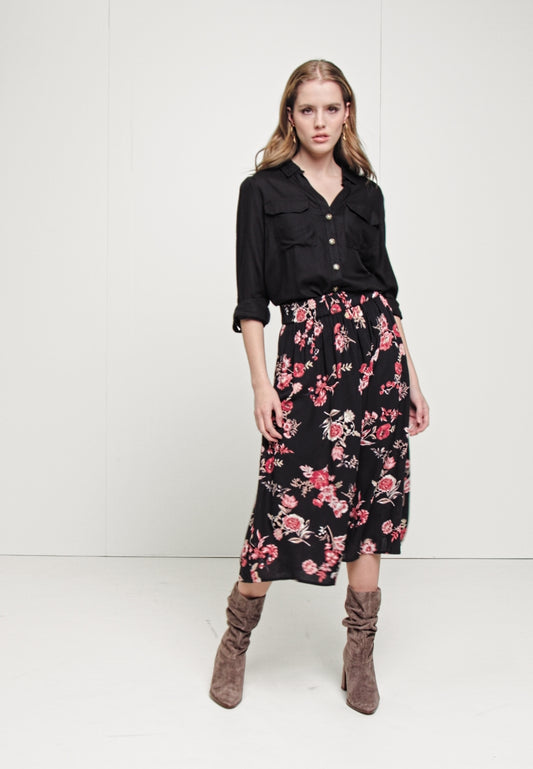 Pieces Petite PCNYA MIDI SKIRT - A-Linien-Rock - Beetroot Purple