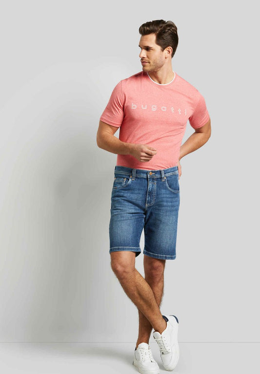 Bugatti BERMUDA - Jeans Shorts - Blau