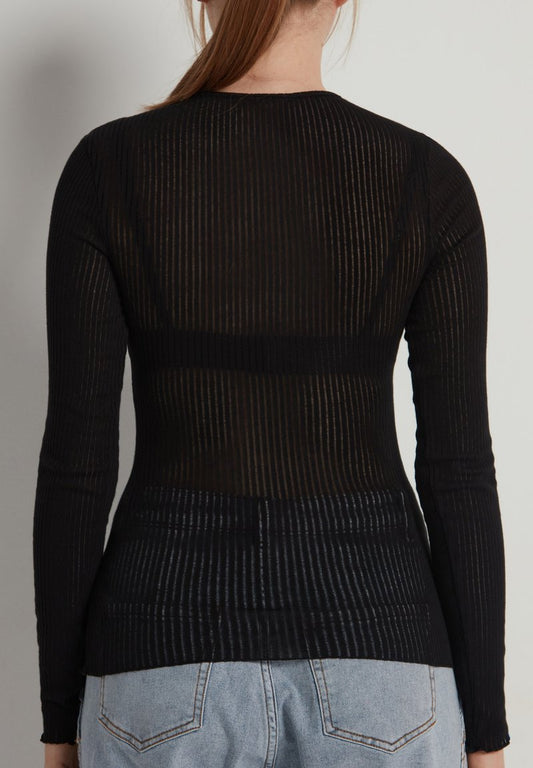 MANGA LARGA - Strickpullover - Black