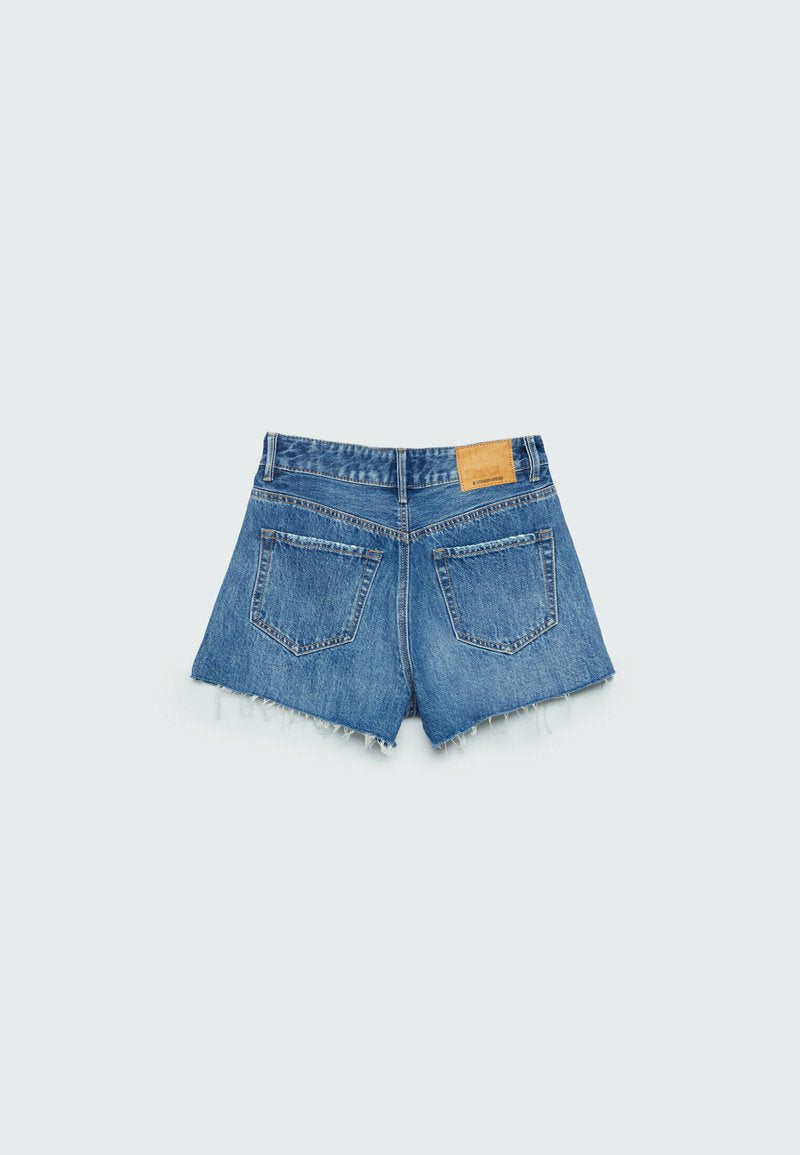 Stradivarius Jeans Shorts - Royal Blue
