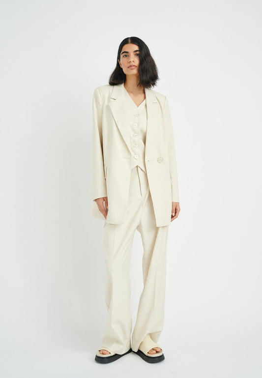 InWear KYRAHIW WADINA - Kurzmantel - Eggshell Melange