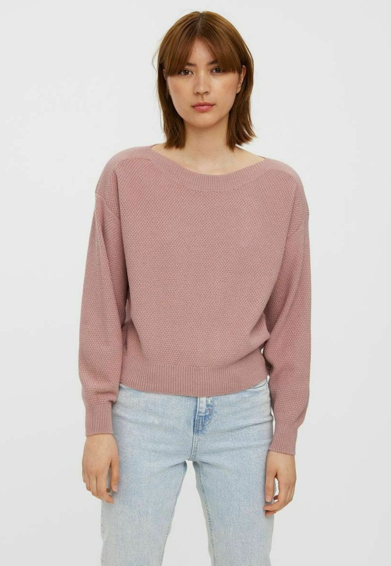 Vero Moda U-BOOT-AUSSCHNITT - Strickpullover - Woodrose