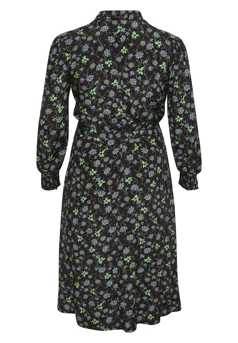 FLORISA - Blusenkleid - Black/green Paisley Flower