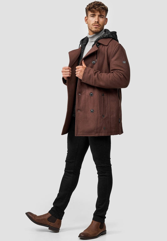 Indicode Jeans Kurzmantel - Brown