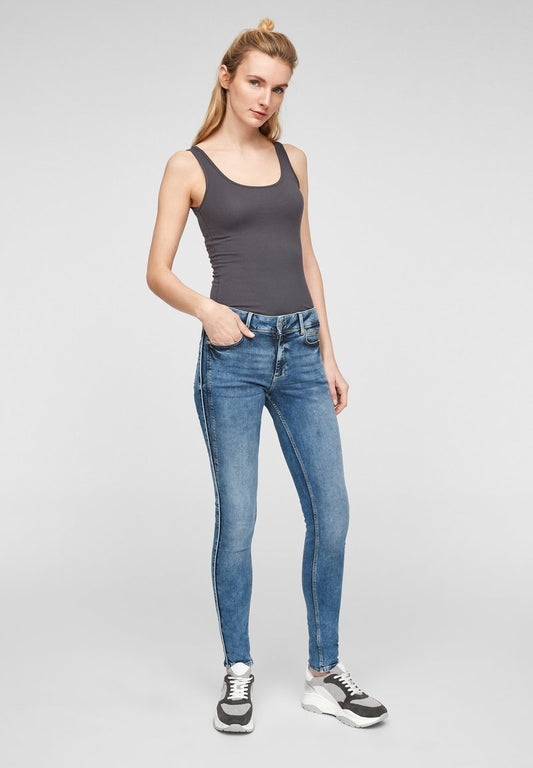 QS By S.Oliver UNICOLOR - Top - Asphalt