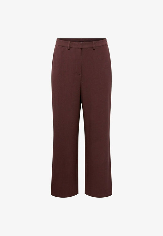 CURVY COLLECTION ELISA - Stoffhose - Dunkelbraun
