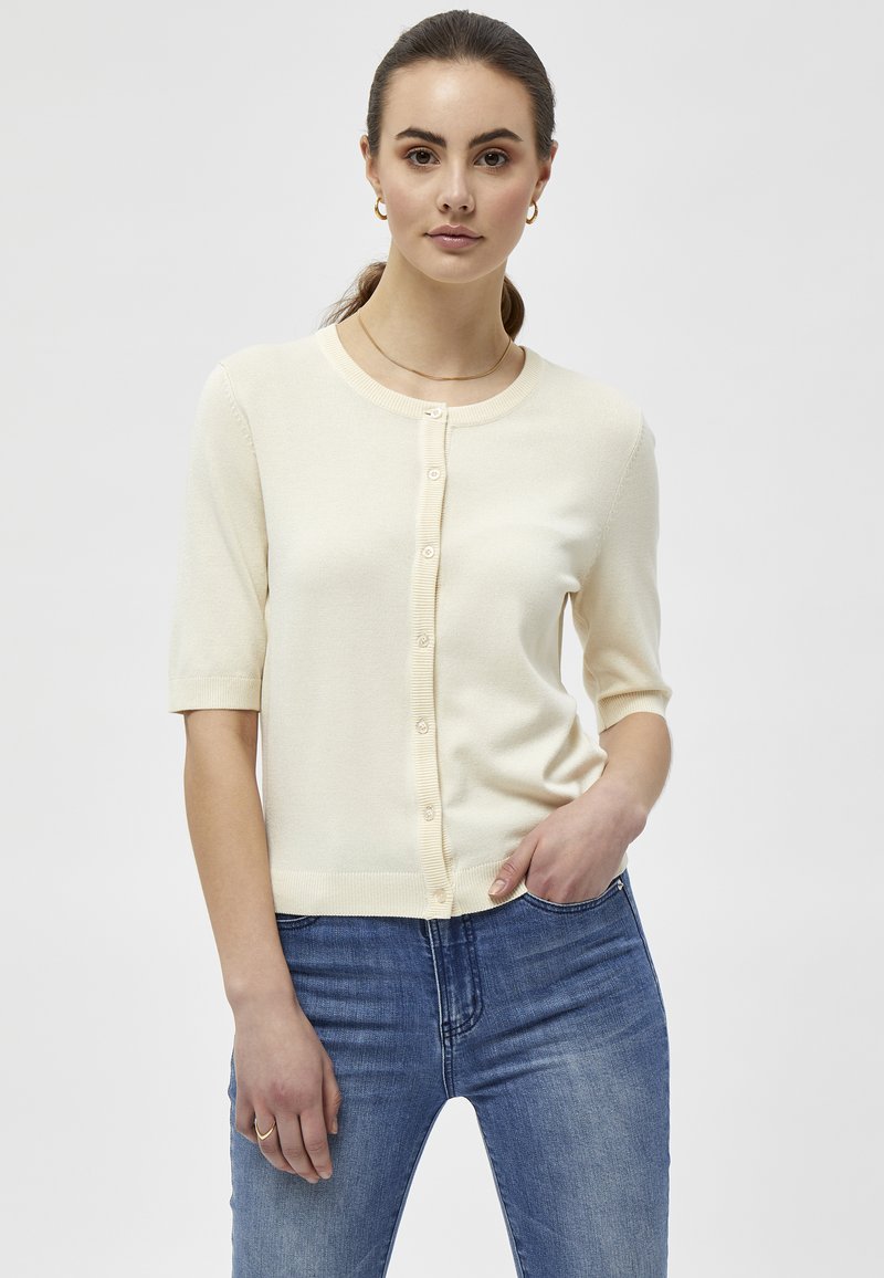 Peppercorn TANA - Strickjacke - Seedpearl Cream