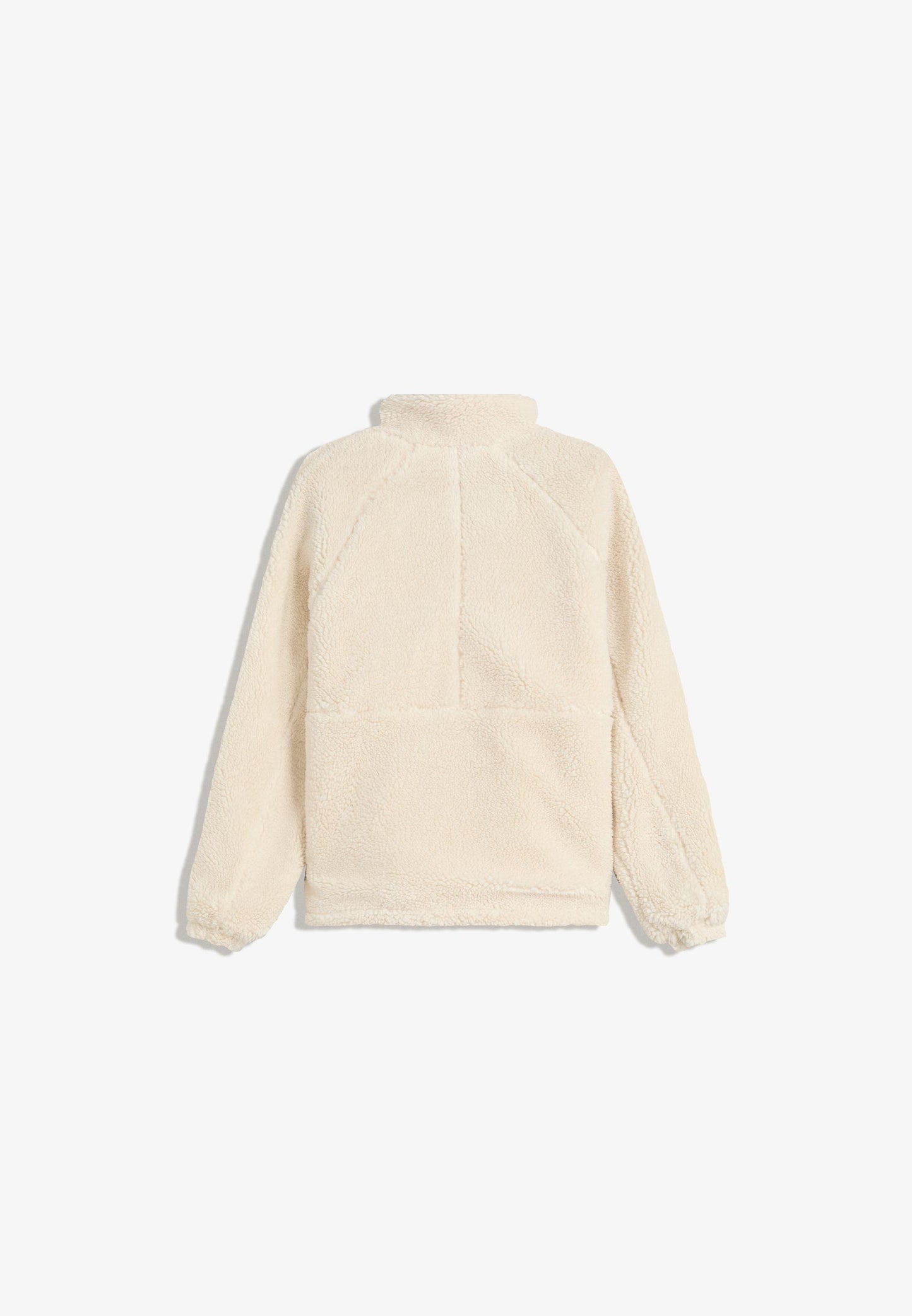 BERSHKA Fleece Jacket - Beige