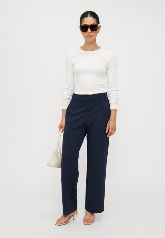 ONLY Petite ONLPOPTRASH STRAIGHT - Trousers - Night Sky