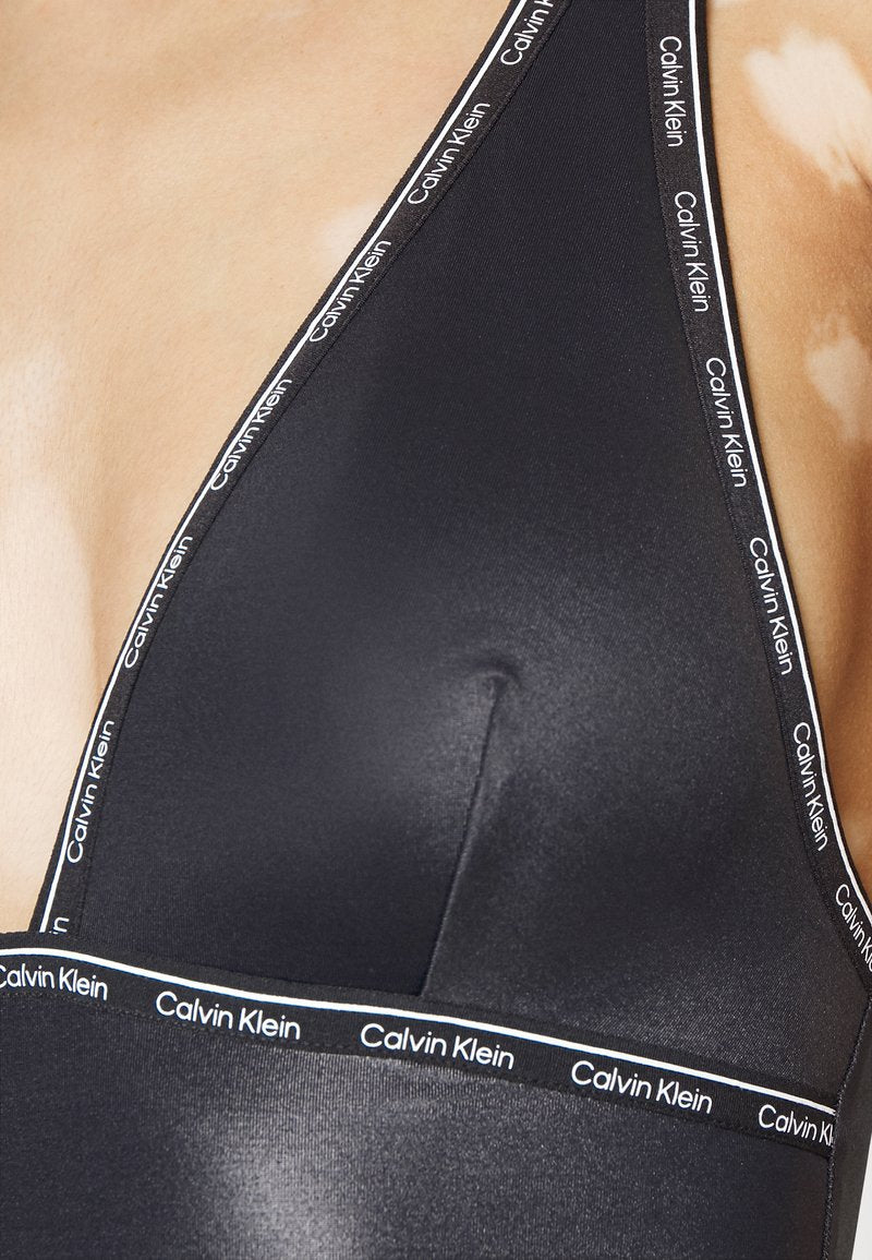 Calvin Klein Swimwear PLUNGE ONE PIECE - Badeanzug - Black