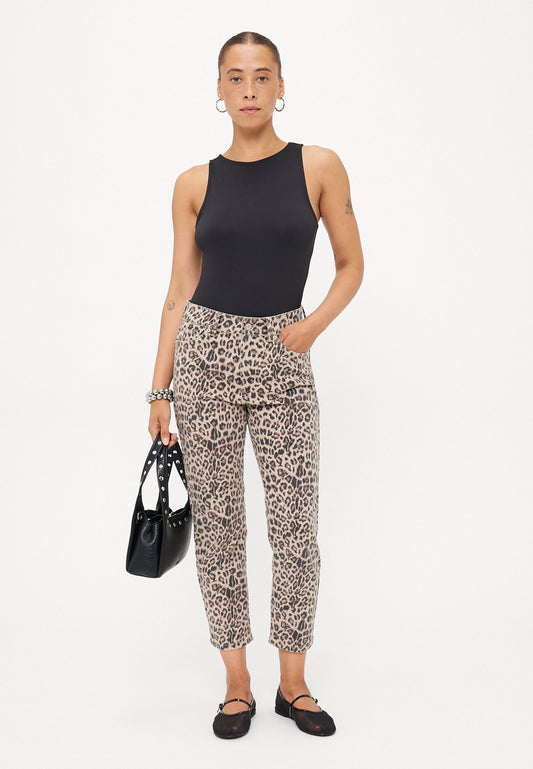 ONLY Petite ONLEMILY LEO - Straight Leg Jeans - Brown/beige