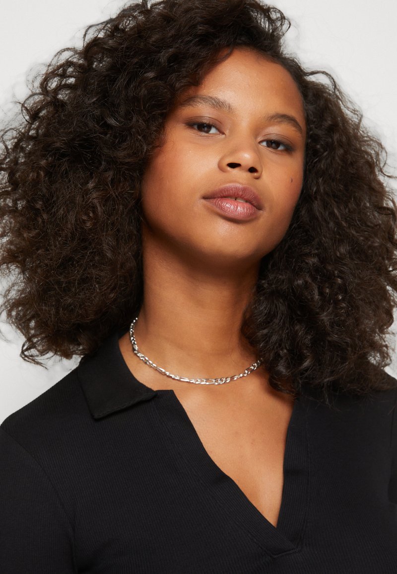 Even&Odd LONG SLEEVE COLLAR - Langarmshirt - Black