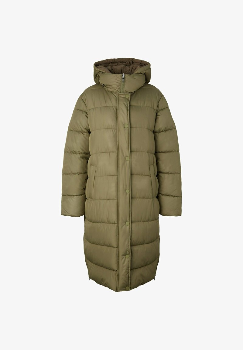 Tom Tailor PUFFER MIT KAPUZE - Wintermantel - Tree Moss Green