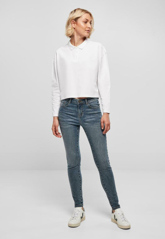 URBAN CLASSICS MID WAIST - Jeans Skinny Fit - Midstone Washed