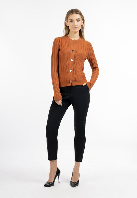 Dreimaster MIT KNÖPFEN IRIDIA - Strickjacke - Rostbraun