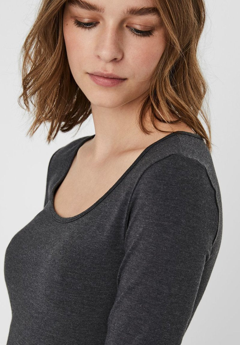 Vero Moda 2 PACK - Langarmshirt - Dark Grey Melange