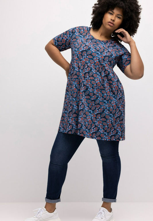 Ulla Popken PRINT - T-Shirt Print - Navy Blue Multi