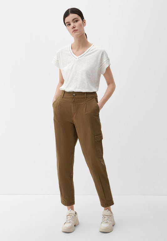 S.Oliver MIT PATTENTASCHE - Cargohose - Olivgrün