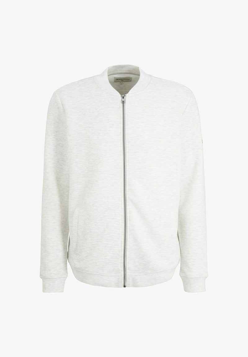 TOM TAILOR Denim Sweatjacke - Light Stone Grey Melange