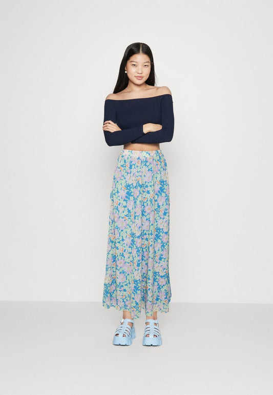 Vila VIASTRID SKIRT - Maxirock - Azure Blue