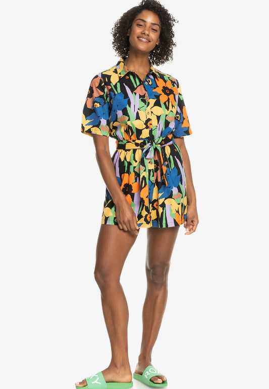 Roxy REAL YESTERDAY - Jumpsuit - Anthracite Flower Jammin