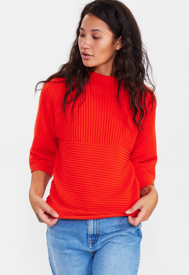 NUIRMELIN O NECK NOOS - Strickpullover - Deep Lichen Green