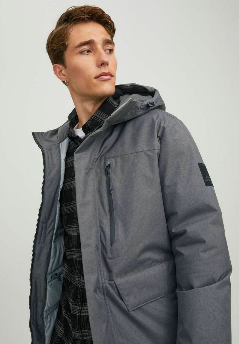 Jack & Jones GEFÜTTERTE - Parka - Asphalt