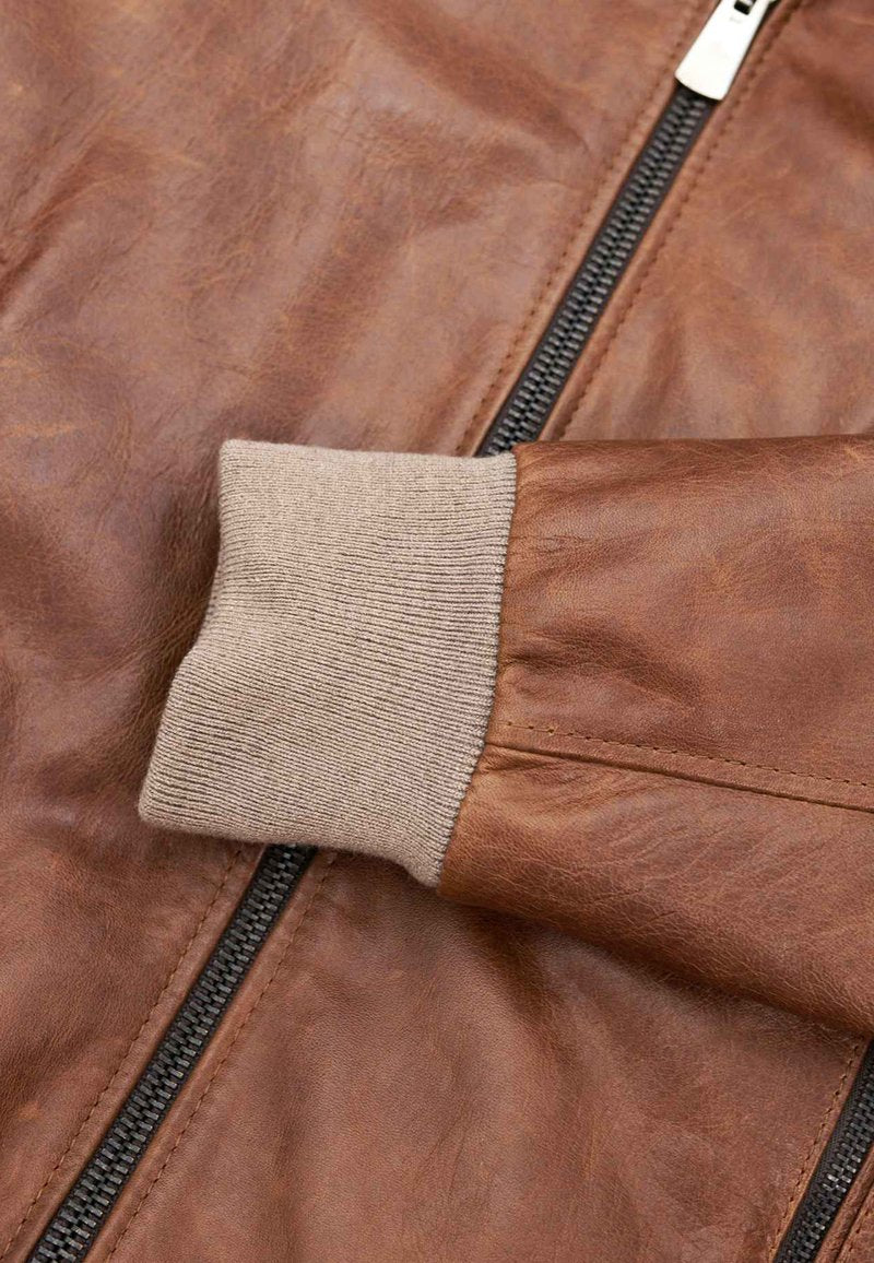 Lederjacke - Tan