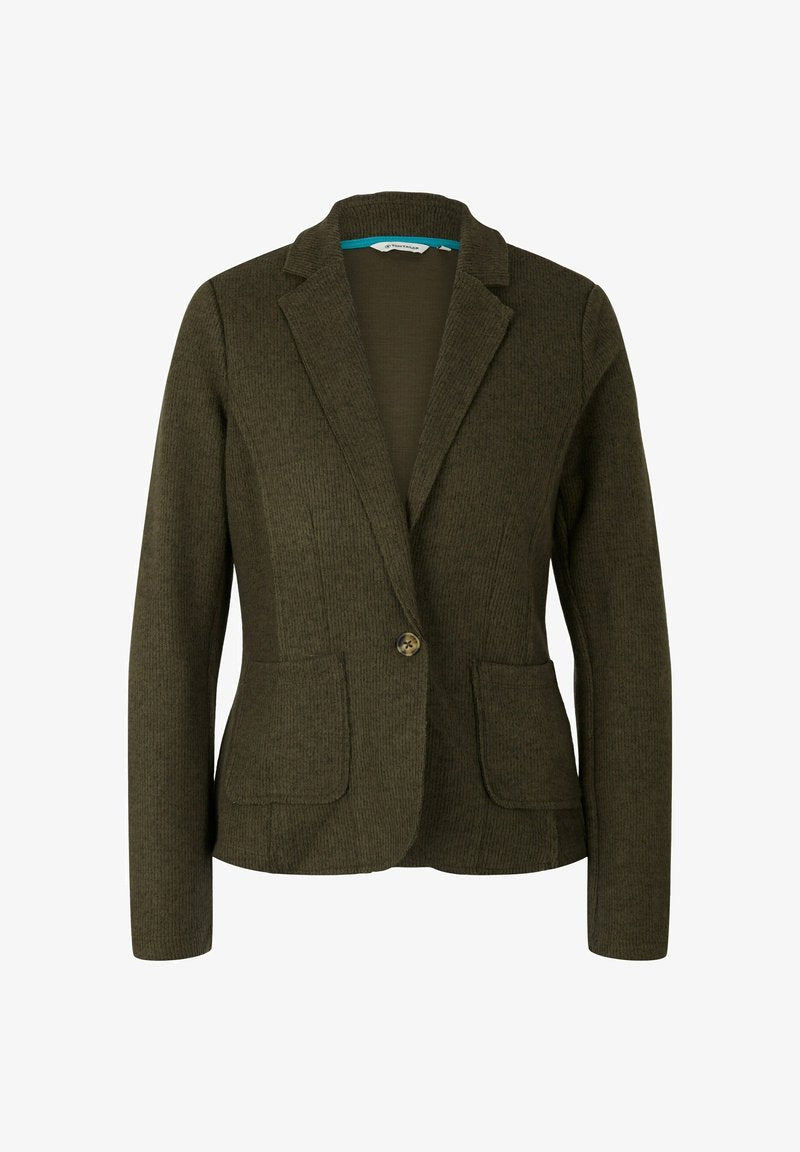 Tom Tailor Blazer - Tarmac Khaki Melange