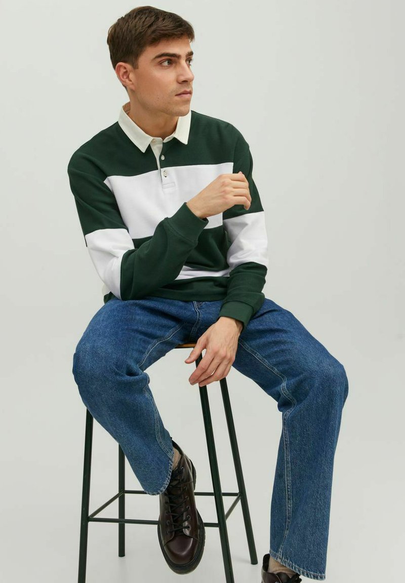 JACK&JONES Premium PREMIUM GESTREIFTES - Poloshirt - Sycamore