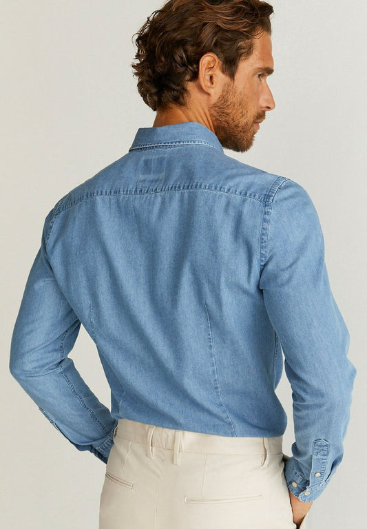 OWEN - Hemd - Light Blue Wash