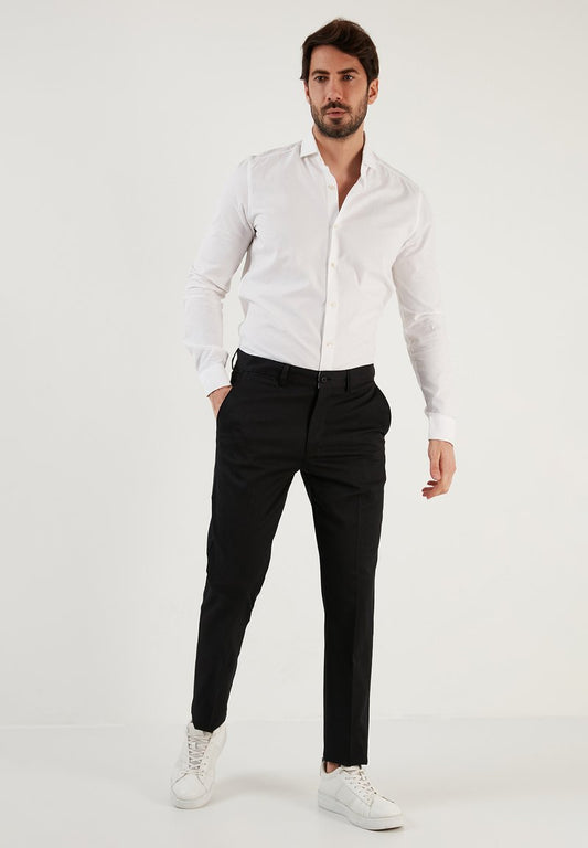 REGULAR FIT - Stoffhose - Black
