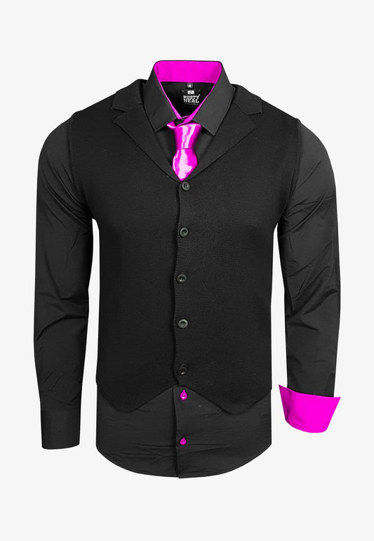 Weste - Schwarz / Pink