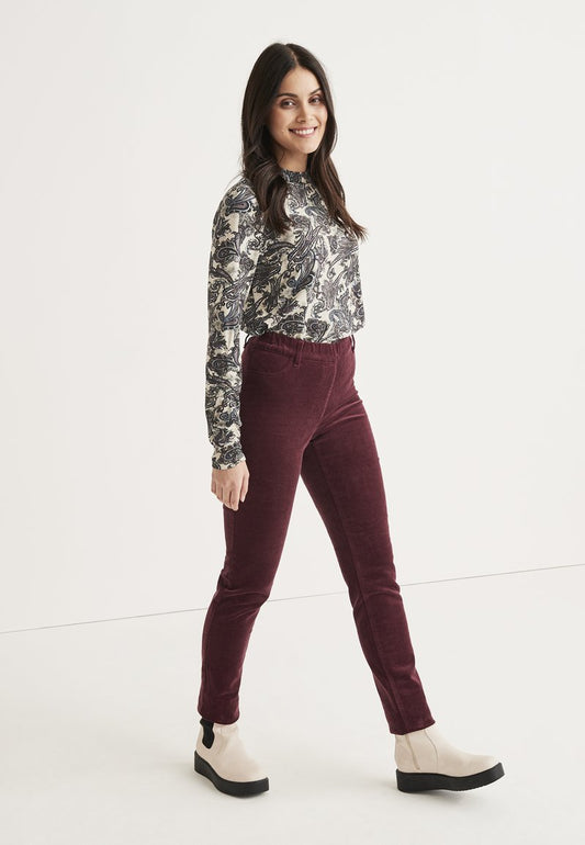 TREGGINGS IN CORDUROY - Stoffhose - Wine Red
