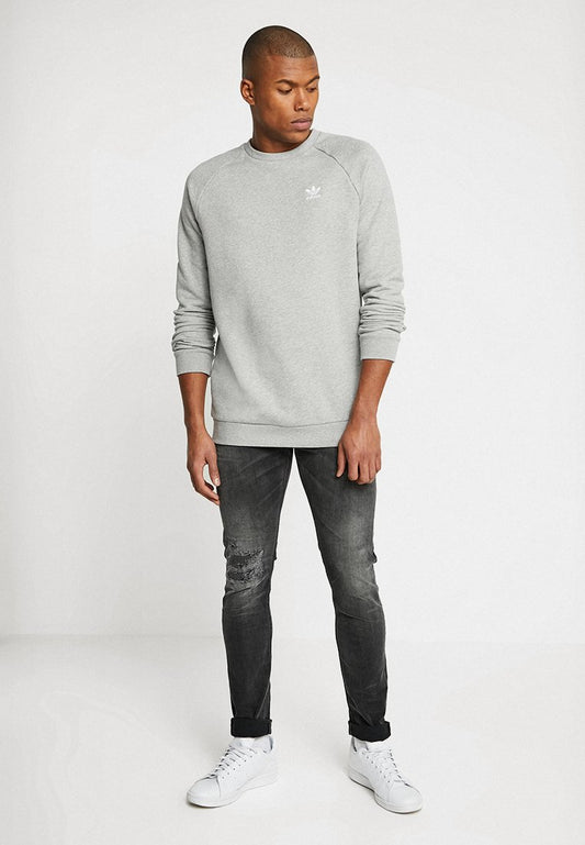Adidas Originals ESSENTIAL CREW - Sweatshirt - Medium Grey Heather